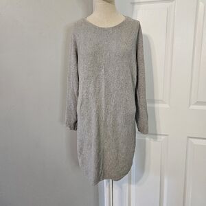 Michael Kors Light Gray Long Sleeve Knit Dress